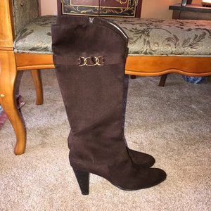 Predictions Tall Brown Heeled Boots
